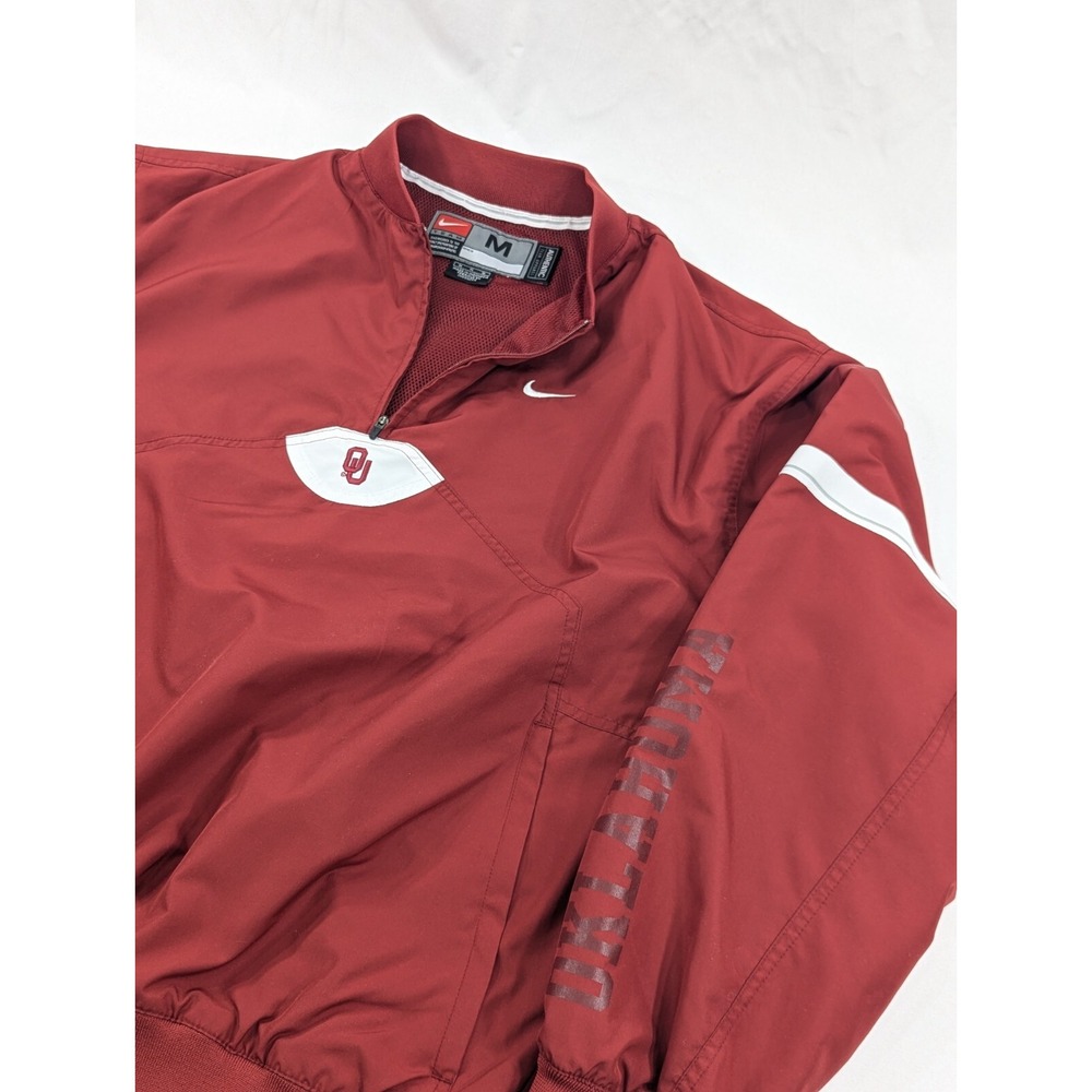 Vintage Nike Team Half Zip Pullover Windbreaker Oklahoma Sooners OU Men's Medium